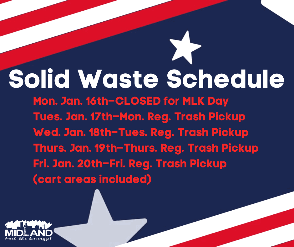 MLK Day Solid Waste Schedule 2023