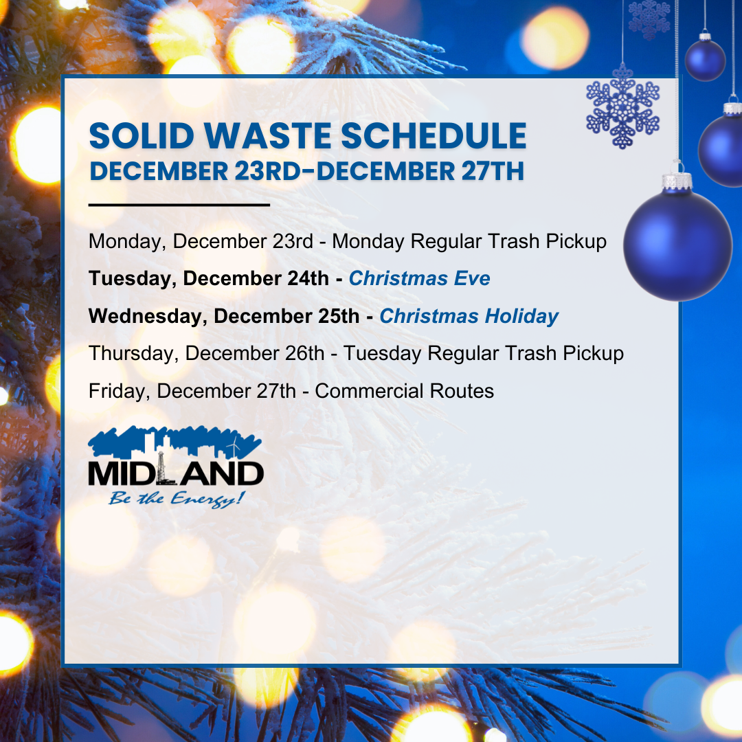 Holiday Solid Waste Schedule IG 